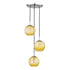 Hudson Valley Rousseau 3 Light Pendant With Light Amber Glass Model: 2033-AGB-LA