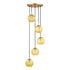 Hudson Valley Rousseau 5 Light Pendant With Light Amber Glass Model: 2035-AGB-LA