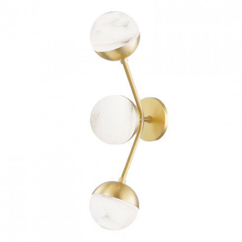 Hudson Valley Saratoga 3 Light Wall Sconce Model: 2833-PN
