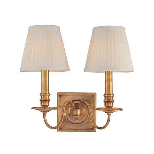 Hudson Valley Sheldrake 2 Light Wall Sconce Model: 202-AGB