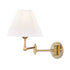 Hudson Valley Signature No.1 1 Light Adjustable Wall Sconce Model: MDS603-AGB