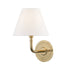 Hudson Valley Signature No.1 1 Light Wall Sconce Model: MDS600-AGB