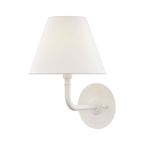 Hudson Valley Signature No.1 1 Light Wall Sconce Model: MDS601-WH