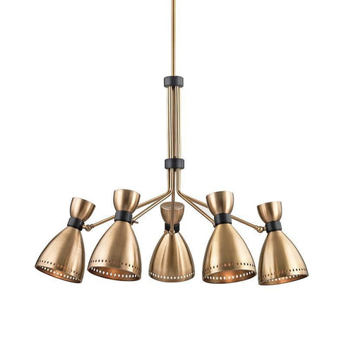 Hudson Valley Solaris 5 Light Chandelier Model: 4145-AGB