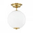 Hudson Valley Sphere No.1 1 Light Semi Flush Model: MDS703-AGB