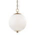 Hudson Valley Sphere No.1 1 Light Small Pendant Model: MDS700-AGB