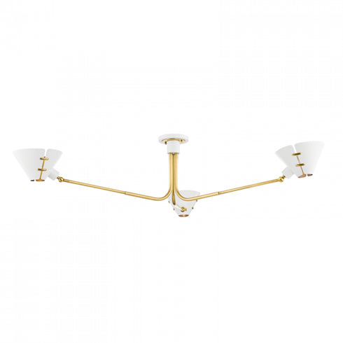 Hudson Valley Split 3 Light Semi Flush Model: KBS1752803-AGB/SWH