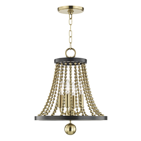 Hudson Valley Spool 4 Light Chandelier Model: 5714-AGB