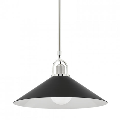 Hudson Valley Syosset 1 Light Large Pendant Model: 2620-AGB/BK