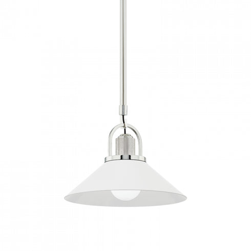 Hudson Valley Syosset 1 Light Small Pendant Model: 2613-AGB/BK