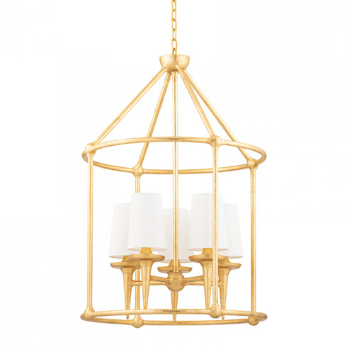 Hudson Valley Torch 5 Light Chandelier Model: 6625-GL