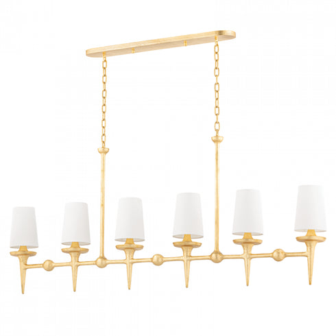 Hudson Valley Torch 6 Light Island Light Model: 6658-GL