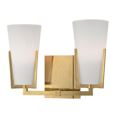 Hudson Valley Upton 2 Light Bath Bracket Model: 1802-AGB