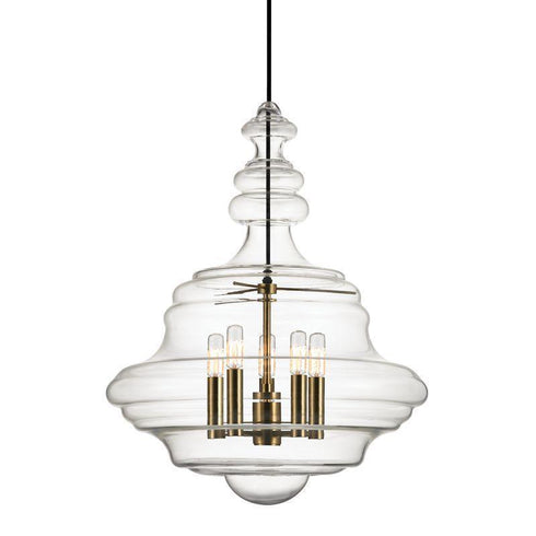 Hudson Valley Washington 5 Light Large Pendant Model: 4020-AGB