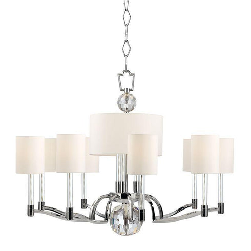Hudson Valley Waterloo 12 Light Chandelier Model: 3009-PN