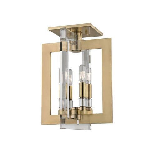 Hudson Valley Wellington 4 Light Flush Mount Model: 9311-AGB