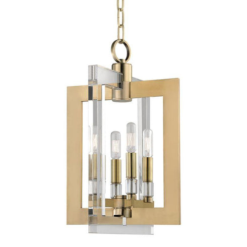 Hudson Valley Wellington 4 Light Pendant Model: 9312-AGB