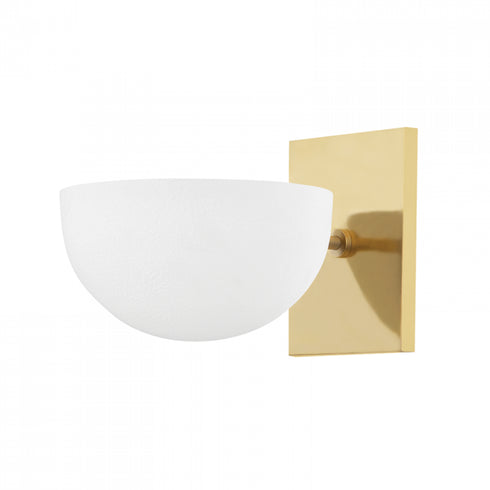 Hudson Valley Wells 1 Light Wall Sconce Model: MDS405-AGB/WP