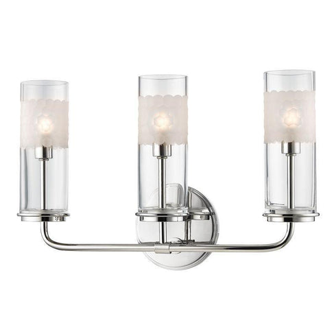 Hudson Valley Wentworth 3 Light Wall Sconce Model: 3903-AGB
