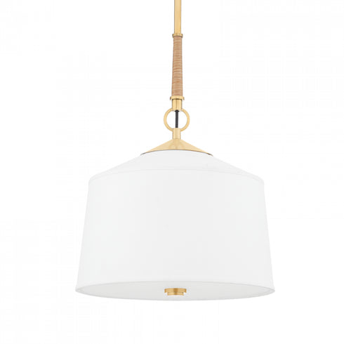 Hudson Valley White Plains 1 Light Pendant Model: 5214-AGB