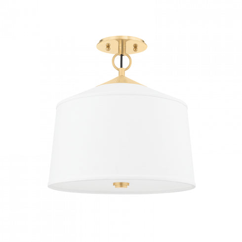 Hudson Valley White Plains 1 Light Semi Flush Mount Model: 5210-AGB