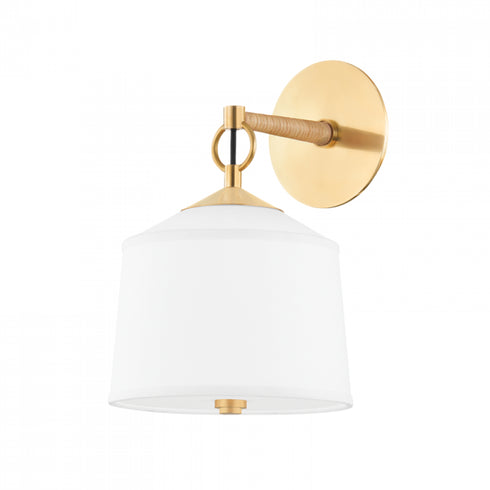 Hudson Valley White Plains 1 Light Wall Sconce Model: 5200-AGB