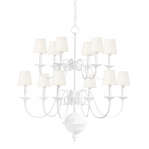 Hudson Valley Windsor 12 Light Chandelier Model: MDS433-WP
