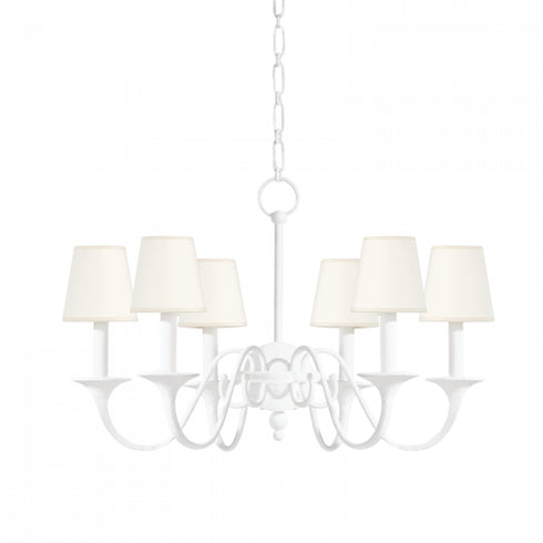 Hudson Valley Windsor 6 Light Chandelier Model: MDS432-WP