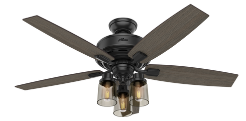Hunter Fans Bennett Fan With 3 Lights 52 Inch Model: 54189