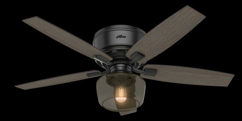 Hunter Fans Bennett Low Profile Fan With Light 52 Inch Model: 53393