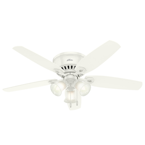 Hunter Fans Builder Low Profile Fan With 3 Lights 52 Inch Model: 53326