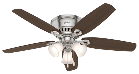 Hunter Fans Builder Low Profile Fan With 3 Lights 52 Inch Model: 53328