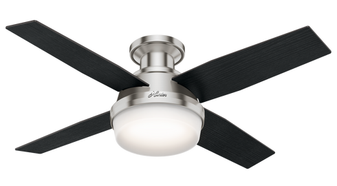 Hunter Fans Dempsey Low Profile Fan With Light 44 Inch Model: 59243