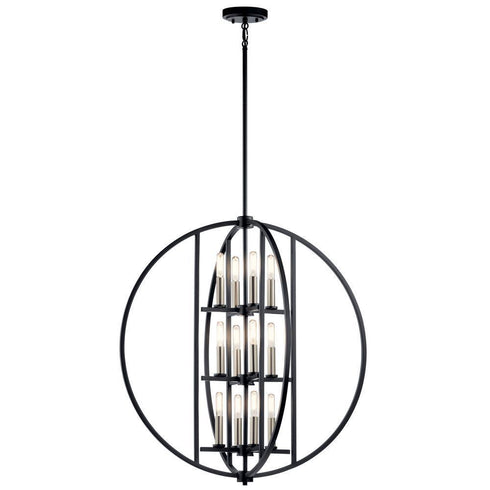 Kichler 12 Light Chandelier Model: 43644BK