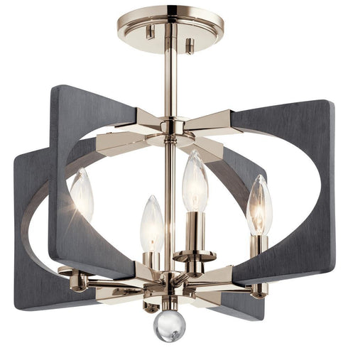 Kichler 4 Light Semi Flush Model: 44363DWG
