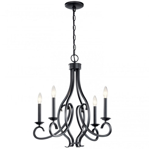 Kichler Ania 4 Light Chandelier Model: 52239BK