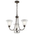 Kichler Bixler 3 Light Chandelier Model: 43937NI