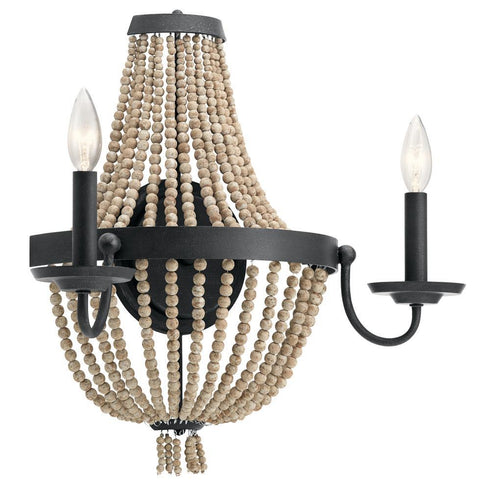 Kichler Brisbane 2 Light Wall Sconce Model: 43894DBK