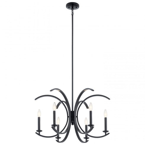 Kichler 6 Light Chandelier Model: 52116BK