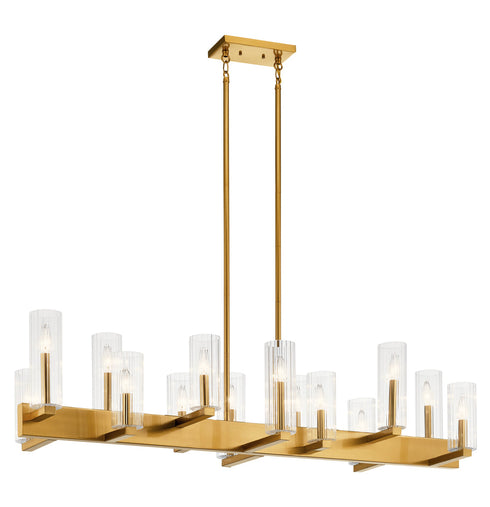 Kichler Cleara 14 Light Linear Chandelier Model: 44317PN