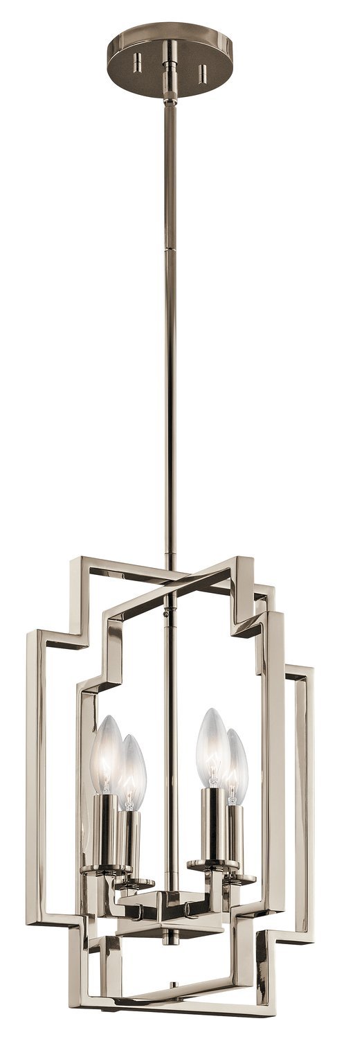 Kichler Downtown Deco 4 Light Foyer Pendant Model: 43964PN