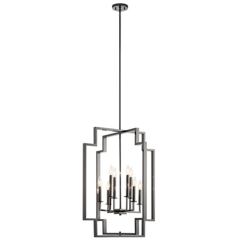 Kichler Downtown Deco 8 Light Foyer Chandelier Model: 43966MCH