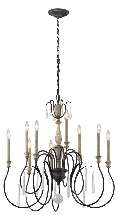 Kichler Kimblewick 9 Light Chandelier Model: 43618WZC