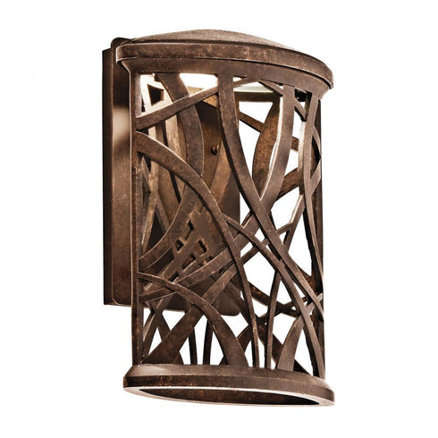 Kichler Maya Palm 1 Light LED Outdoor Wall Model: 49249AGZLED