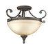 Kichler Monroe 2 Light Semi Flush Model: 43169OZ