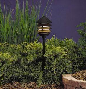 Kichler Six Groove Path & Spread 1 Light 120v Model: 15205BKT
