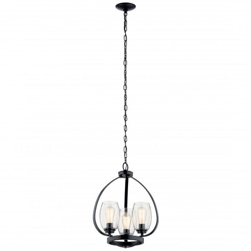 Kichler Tuscany 3 Light Mini Chandelier Model: 44059BK
