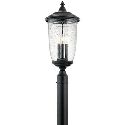 Kichler Yorke 3 Light Outdoor Post Mt Model: 49823BKT