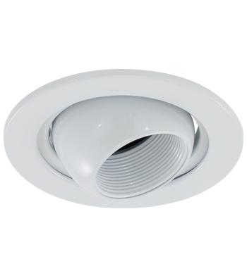 LiteLine 4 Inch Trim Mr16 75 Watt Black Eyeball White Model: GR-TH04-BK