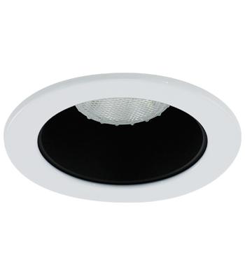 LiteLine 4 Inch Trim P20 50 Watt Black Reflector White Model: HV4-TH4002-BK